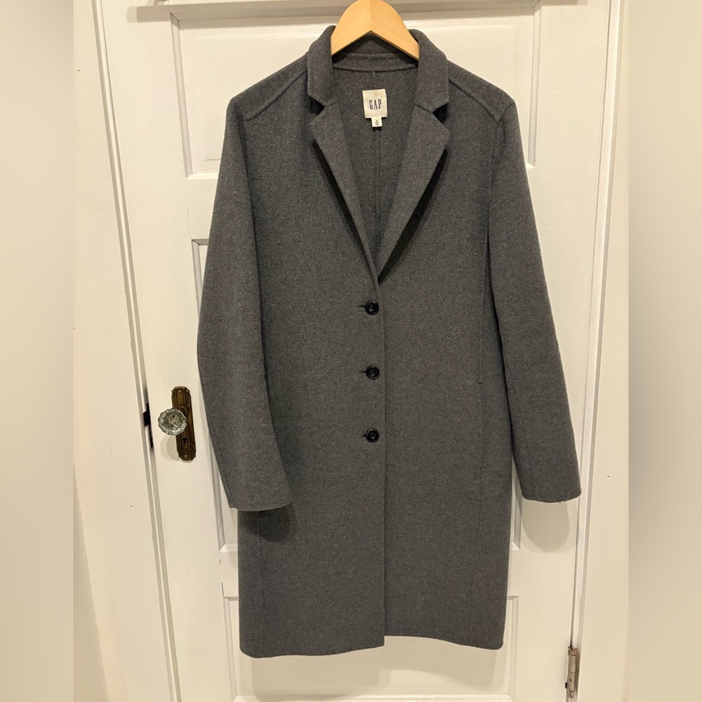 GAP Women's Charcoal Felted Wool Coat 8T